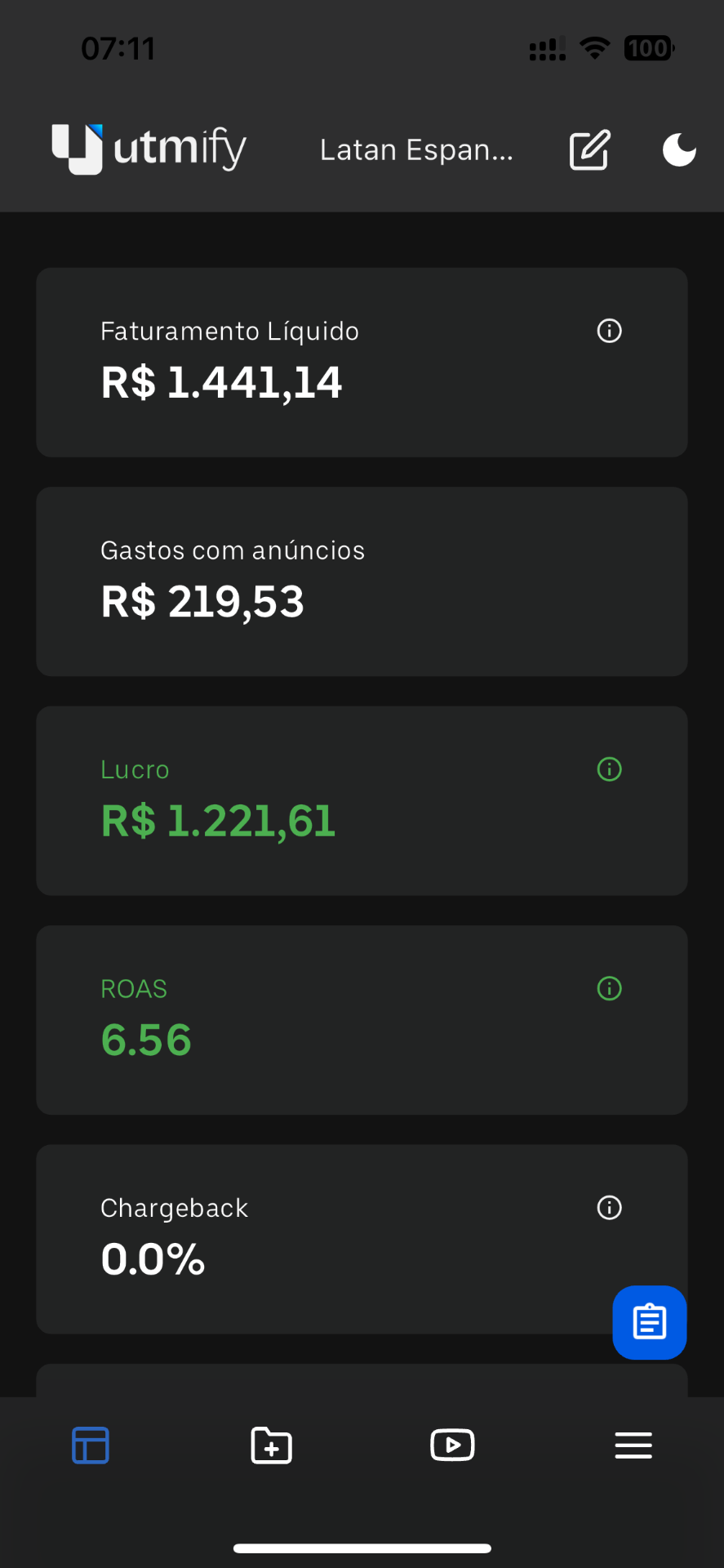 Print de faturamento usando Carta Coringa
